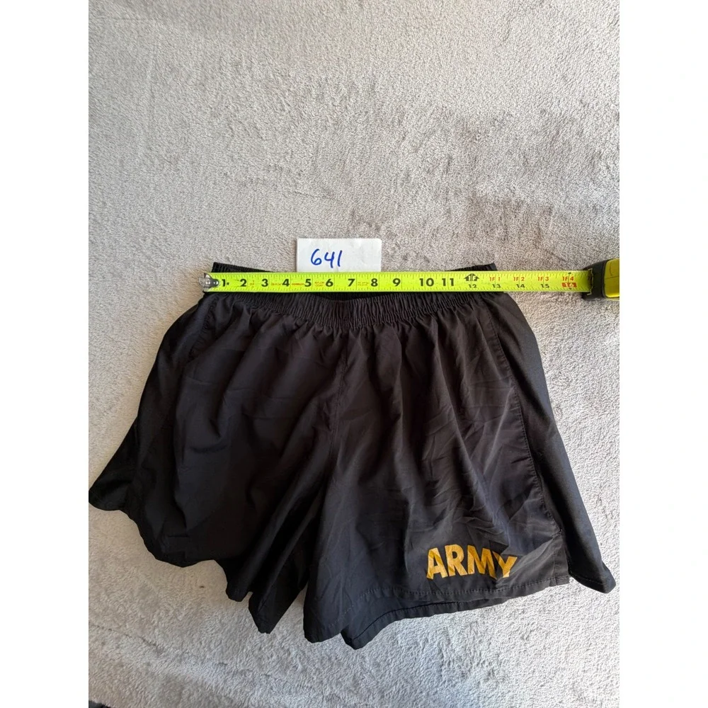 US Army PT Shorts Mens Medium Black Athletic Training Gym